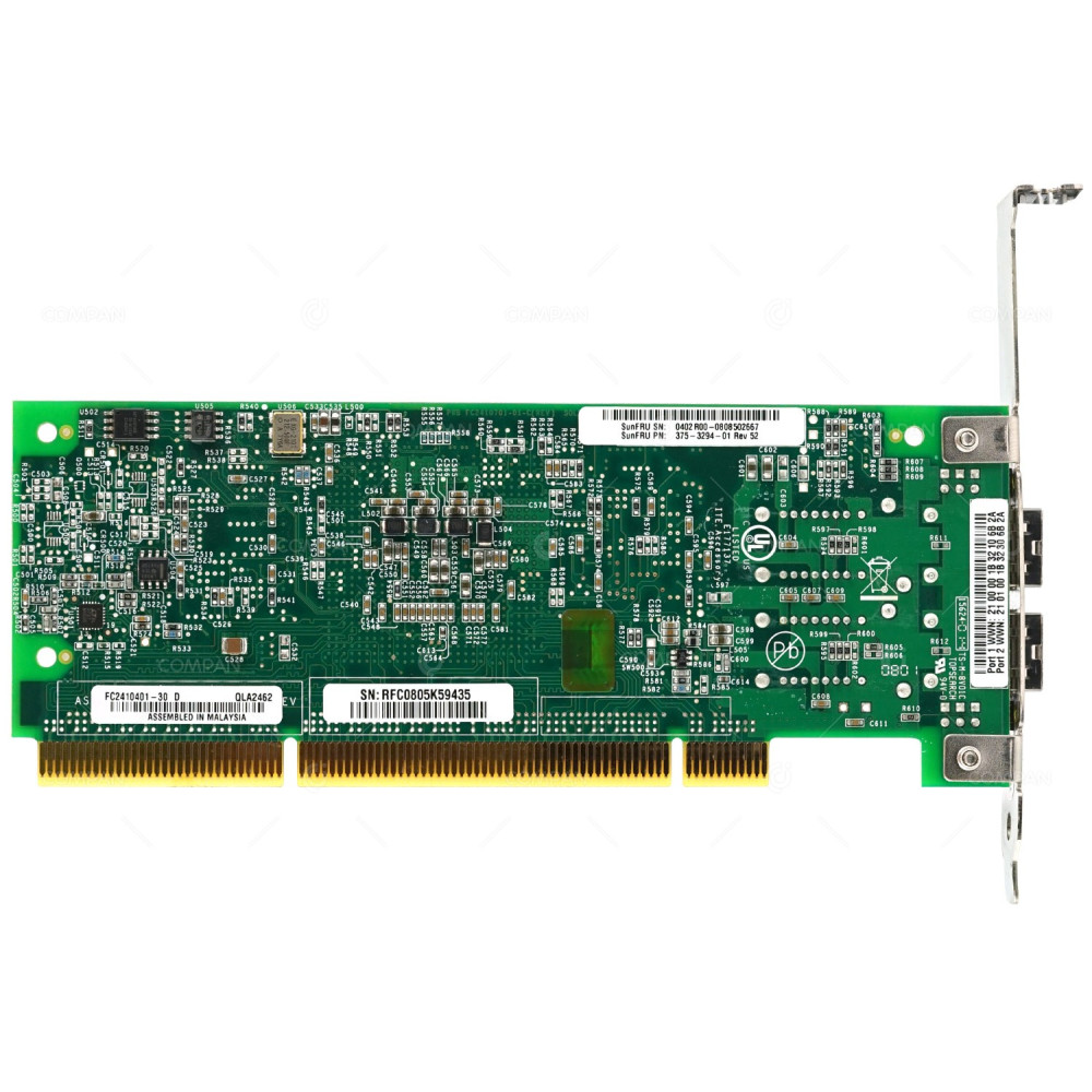 375-3294-01 SUN PCI-X 2.0 DUAL PORT 4GB SFP FIBRE CHANNEL ADAPTER